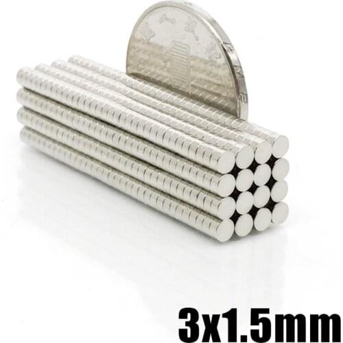 50/100/200/500/1000pcs 3x1.5mm Neodymium disc mini Magnets 3x1.5 N35 ndfeb Super Strong Permanent Magnet high quality 3*1.5