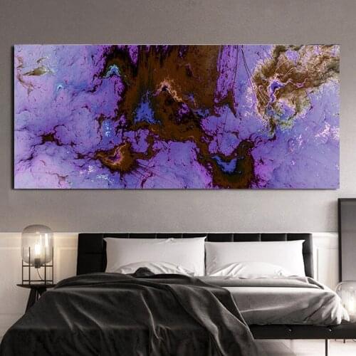 Full Round Square Diamond Painting 5D Diamond Art Embroidery Large Size Purple Flame Cloud Abstract Handmade Home Decor