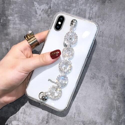 Lady Bracelet Bracket Rhinestones Diamond Glitter Phone Case For Xiaomi Redmi Note 8 Pro Note 7 6 5 Pro 4X 5A Prime K20 Pro Mi9T