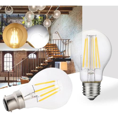 Dimmable E27 Retro LED Filament Light lamp E14 B22 Bayonet 2W 4W 6W 220V G45 Clear Glass Shell Vintage Edison LED Bulb For Home