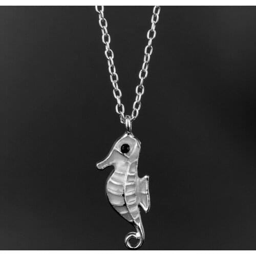 Dongsheng Newest Women Jewelry Sea Horse Pendant Necklace statement necklace Necklaces & Pendants Silver Color Necklace -30