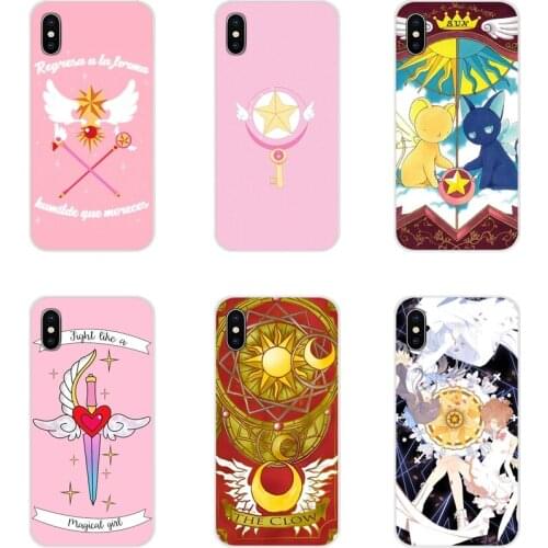 For Samsung A10 A30 A40 A50 A60 A70 Galaxy S2 Note 2 3 Grand Core Prime cartoon cardcaptor sakura Flexible Transparent TPU Cover
