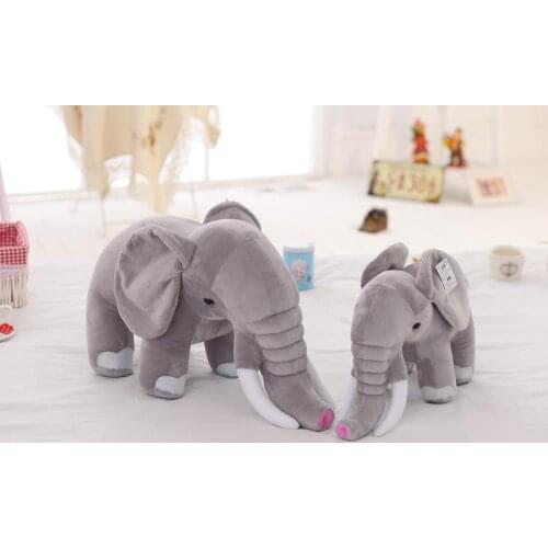45cm/60cm/80cm Long nose Elephant Doll Toy Kids Sleeping Back Cushion Cute Stuffed Elephant Baby Accompany Doll Xmas Gift