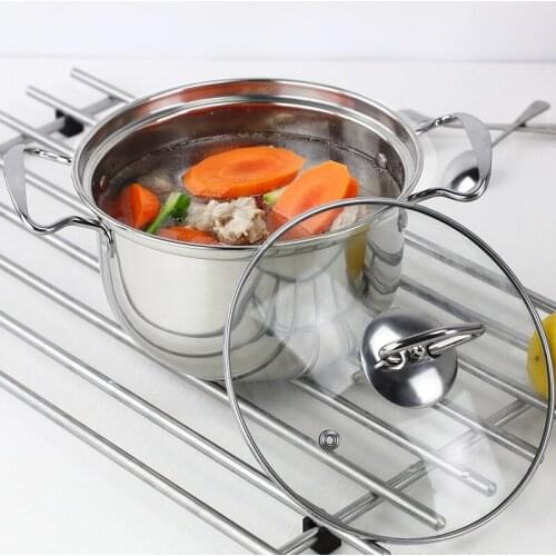 Double bottom stainless steel soup pot thickened small milk porridge non-stick cooking sauce pot gas induction cooker stew pan
