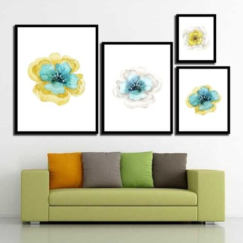 Colorful Flowers Wall Art Canvas Painting Room Decor Art Modern Oil Painting Modern Home Bedroom Decoration B5070