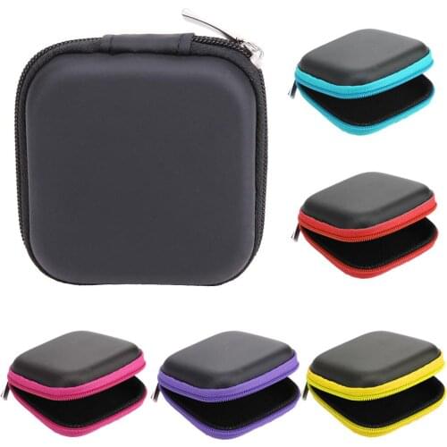 80*80*30mm Square EVA Case Headphone Bluetooth Earphone Cable Storage Box Inearbuds Accessories
