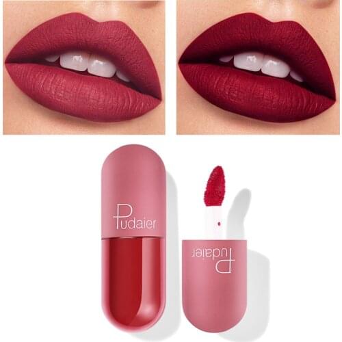 Mini capsule Matte Liquid Lipstick Waterproof Red Velvet Lip Makeup Tattoo Long Lasting Lip Gloss