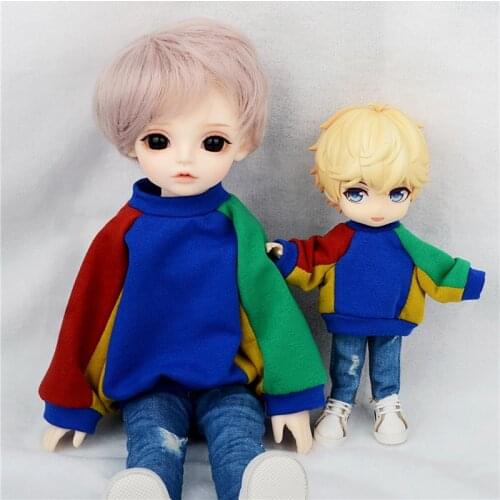 BJD 1/6 1/12 Doll Fashion Clothes Doll Accessories color matching top for obitsu 11,gsc,30cm BJD ob11 clothes