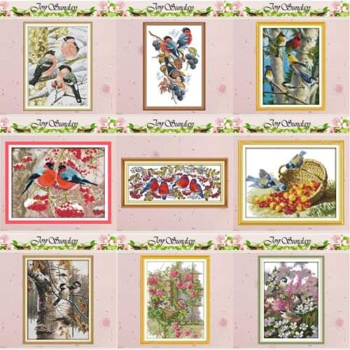 Birds Red bellies Magpies Counted Cross Stitch 11CT 14CT Cross Stitch Sets Chinese Cross-stitch Kits Embroidery Needlework