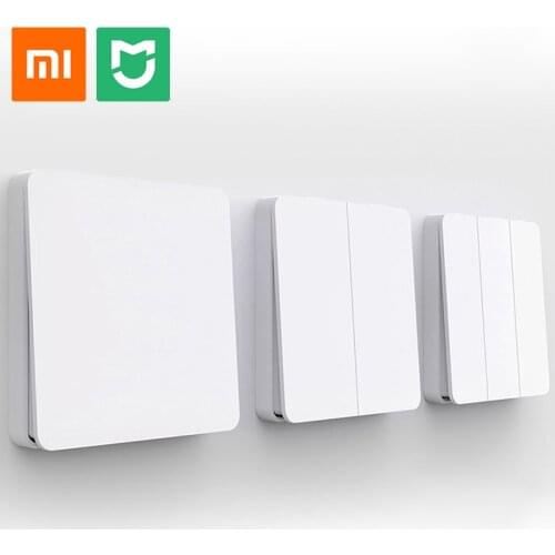 Xiaomi Mijia Wall Switch Three Options Dual Control Self-Rebound Design Compatible with Smart Lights and Traditional Lamps