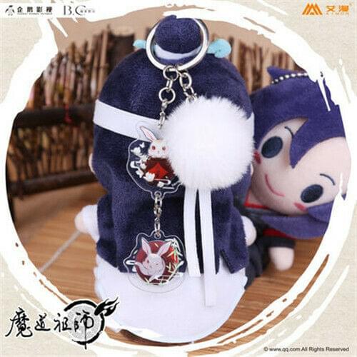 New Anime Grandmaster of Demonic Cultivation Lan Wangji Wei Wuxian Acrylic Rabbit Keychain Cosplay Gifts