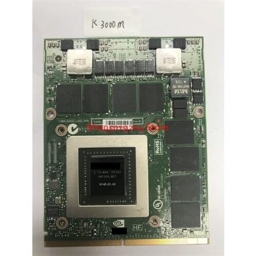 Original N14E-Q1-A2 2G K3000M K3000 VGA Video Graphic card For DELL M6700 HP 8770W TEST 100