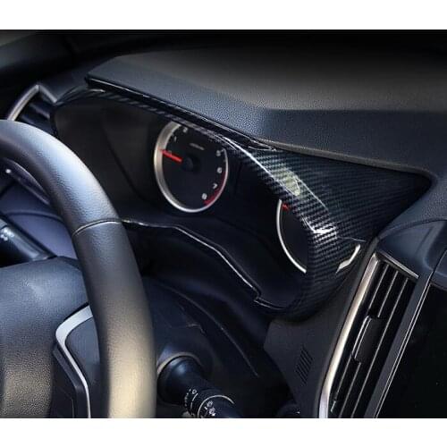 Car Instrument Panel Dash Bezel Cover Trim ABS Carbon fiber Sticker For Subaru Forester SK 2018 2019 Matte Decoration