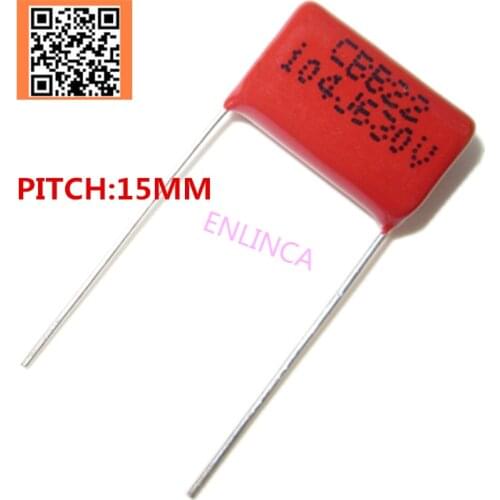 10pcs 630V 100NF 0.1UF 104J 330NF 0.33UF 334J Pitch 15mm 5% DIP CBB Polypropylene film capacitor
