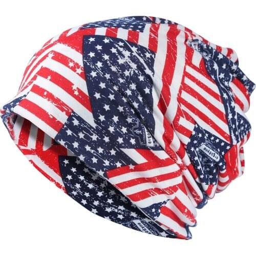Drop Ship Hunting Human Head Soft Cotton Cap American US Stars and Stripes Flag Headgear Hat Head Outdoor Sport Street Fashion