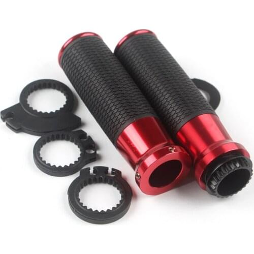 Motorcycle Handlebar Grips with Adapter Anti-skid Soft Plastic Cnc Aluminum 22mm Universal for Honda Yamaha Kawasaki Suzuki