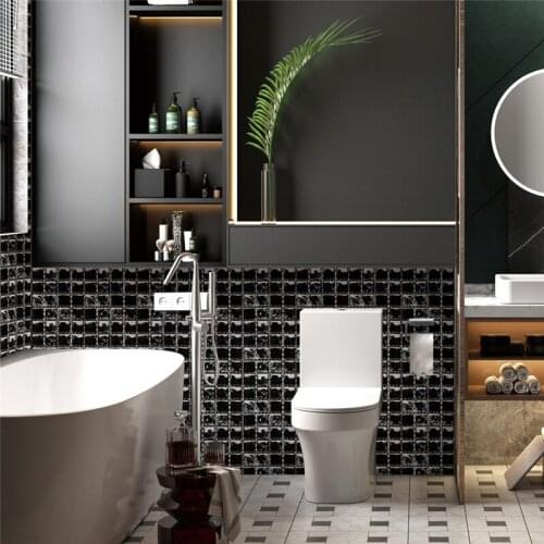 3D PVC Tile Sticker Self-Adhesive DIY Waterproof Tile Wall Sticker for Home Living Room Bathroom Kitchen Decor 10X10CM JW