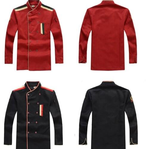 Chef long sleeve autumn winter restaurant western restaurant kitchen cafe hotel chef overalls shorts summer men and women