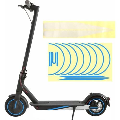 Scooter Reflective Sticker Cover PVC Night Safety Warning Sticker For XiaoMi M365/Pro/1S/Pro 2 Electric Scooter Parts