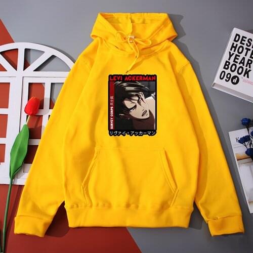 Attack on Titan Hooded Sweatshirt Women Anime Levi Ackerman Hoodies Japan Style Street Womens Tracksuit Korean Harajuku Pullover