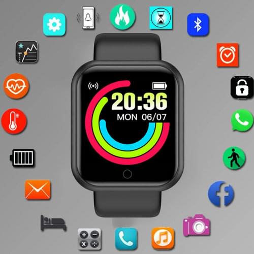 Waterproof Digital Smart 1.44 inch sport watch Men watches digital led electronic wristwatch Custom wallpaper wristwatch Women
