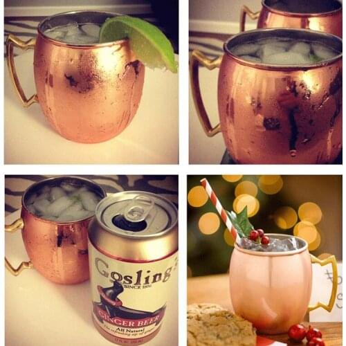 WOWSHINE Free Shipping Mule Copper Plated Mug / Cup 18 Ounce Set of 4 for promotion