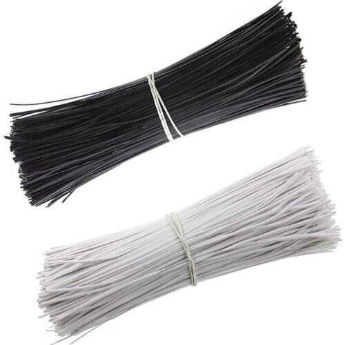 6 Inch Twist Ties, Cable Ties Bag Ties Plastic Coated Twist Ties 1000 Pack (White/Black)
