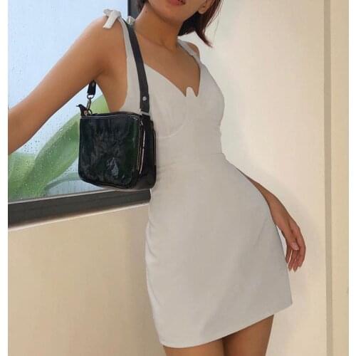 Summer New Sexy Dress V-neck Breast Strap Dress Slim Temperament Suspender Skirt Bandage Dress Evening Club Party Dress Vestido