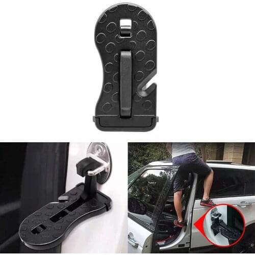 1pcs Folding Car Door Step Latch Hook Step Mini Foot Pedal Ladder For Jeep SUV Truck Roof step car doorstep