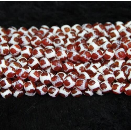 2strands 10mm Red Mystical Tibetan Spherical Beads Tibetan Ball Necklace Dzi Beads Loose Gems Stone Beads Tibetan Gate Beads