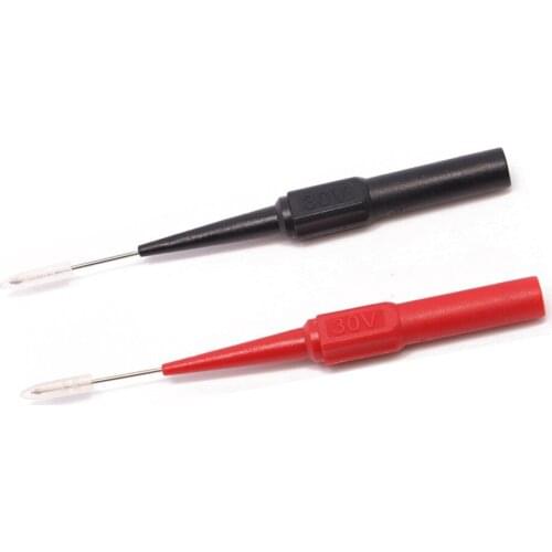2pcs Banana Detachable Probe Multimeter Test Lead Needle Probes Black Red
