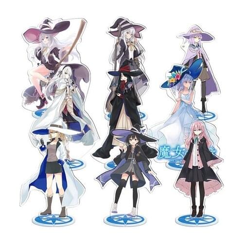 20CM Anime Wandering Witch The Journey of Elaina Flan Saya Sheila Large Acrylic Gift Figure Stand Model Plate Desk Decor Cosplay