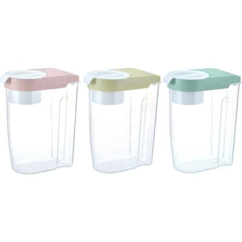 2L Sealed Food Storage Box Tank Transparent Grains Container Bottle with Scale 203F