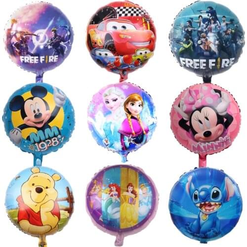 50 Pieces/lot 18 Inch Cartoon Children Toy Inflatable Helium Foil Balloon Happy Birthday Baby Shower Party Decoration