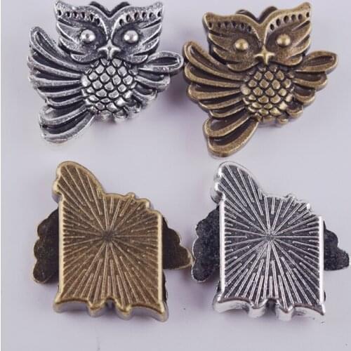 50Pcs/Lot Silver or Bronze Owl Shaped Spacers Beads DIY Jewelry Making Material Findings 2016