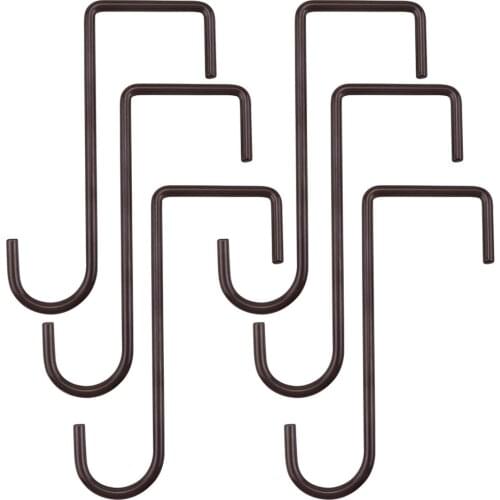 6 Pcs Multi-Purpose Hooks Fence Patio Hooks Metal Hangers for Vinyl Fences Indoor and Outdoor Hanging Lights Plants Bird Feeder