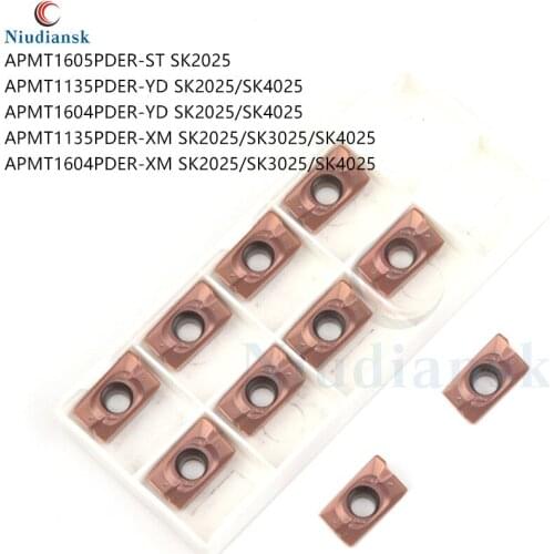 APMT1135 APMT1604 APMT1605 SK2025 SK3025 SK4025 Carbide Inserts CNC Lathe Milling Cutter For Processing Steel, Stainless Steel