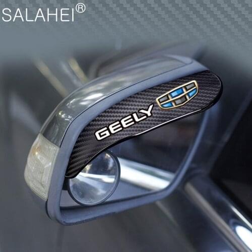 Car Carbon Fiber Pattern 2X Rainproof Eyebrow Decals For Geely Atlas Coolray Mk Cross Boyue NL3 X6 EX7 Emgrand X7 SUV GS GT GC9