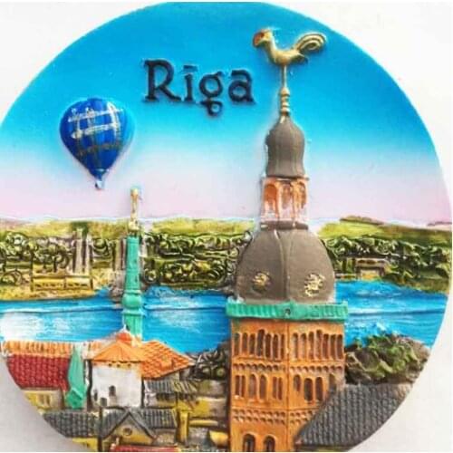 The Baltic, Nordic, and Latvian capital, Riga 3D Fridge Magnets Travel Souvenirs Refrigerator