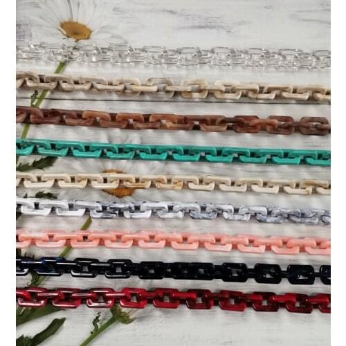 1.0 Meter 20*31 mm Acrylic Chains Strands Linked Bag Chains Women Jewelry DIY Accessories Chains Necklace Earrings N013-02