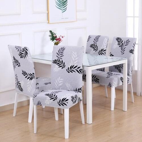 Printed Elastic Stretch Chair Cover Elastic Universal Size Dining Seat Chair Covers Slipcovers for Hotel Banquet Party