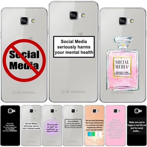 Social Media Seriously Soft Case Cover For Samsung Galaxy A3 A5 A7 2016 2017 A6 A8 Plus A9 Star A7 2018 A10 A20 A30 A40 A50 A70