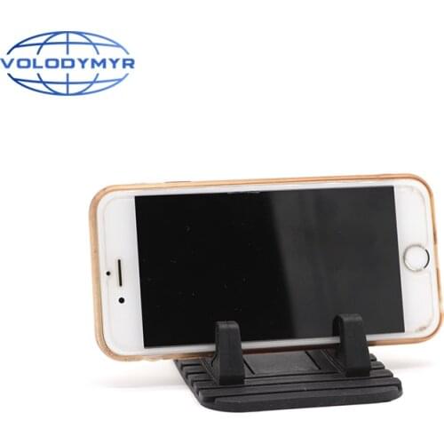 Phone Holder Mat Black Silicon Rubber 10*8*4.3cm Anti Slip Support Telephone Portable Voiture Phoneholder Car Mats