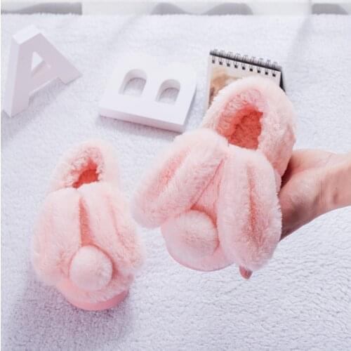 Kids Baby Girls Home Shoes Autumn/winter Princess Children Cotton Slippers Boys Indoor Shoes Thicken Warm Non-slip Soft Slippers