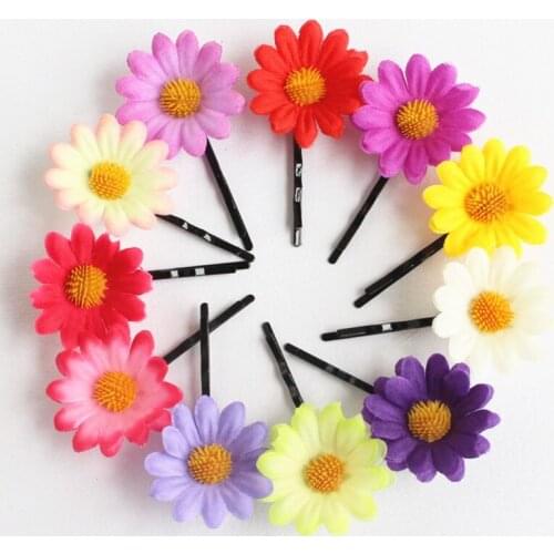 5 mixed Princess Kids Party Gifts Girls Cartoon Cute flowers Hair Clip hair accessories daisy Hair Clips hairpins headwear