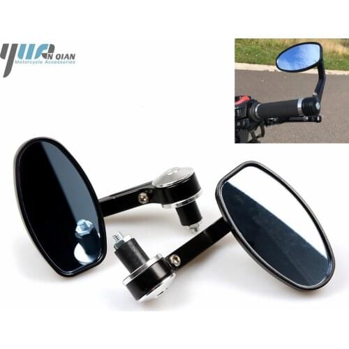 Handel Bar Ends Motorcycle Mirror Handlebar Ends Rear Mirrors Side Mirrors For Kawasaki Z800 Z750 Z1000 Z650 Z900 Z300 ER6N ER6F