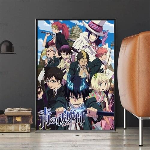 Canvas Home Decoration Blue Exorcist PictureArt Canvas Poster Prints Nordic Style Paintings Picture for Living Room
