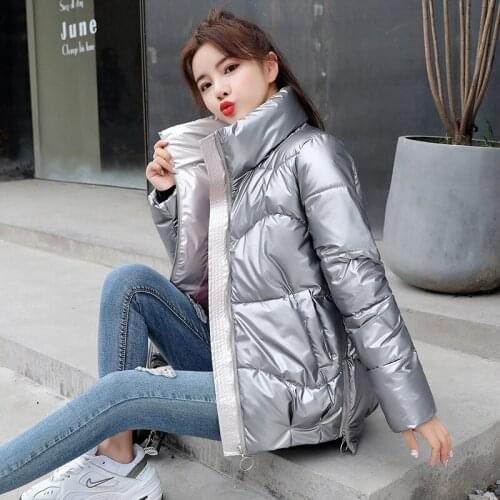 JuneLove Winter Waterproof Jacket Women Down Cotton Padded Short Parkas Mujer Casual Streetwear Basic Coat Female Outwears