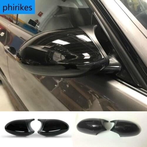 2PCS Carbon Fiber/ABS Mirror Cover E90 Car Rearview Mirror Cap Cover Direct Replace For BMW E90 E91 05-07 E92 E93 06-09 LCI