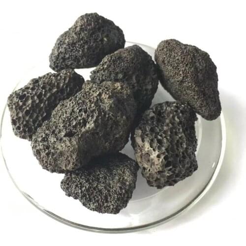 Healing crystals minerals raw gemstone natural black Volcanic rocks rough stone for sale